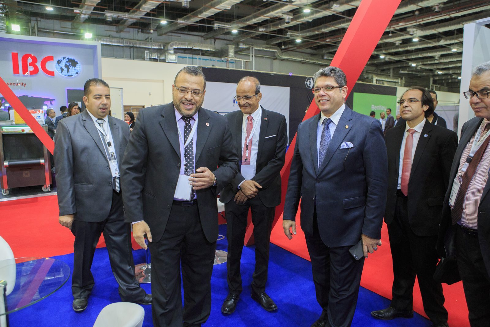 Officials touring the EGYSEC 2018 exhibition floor