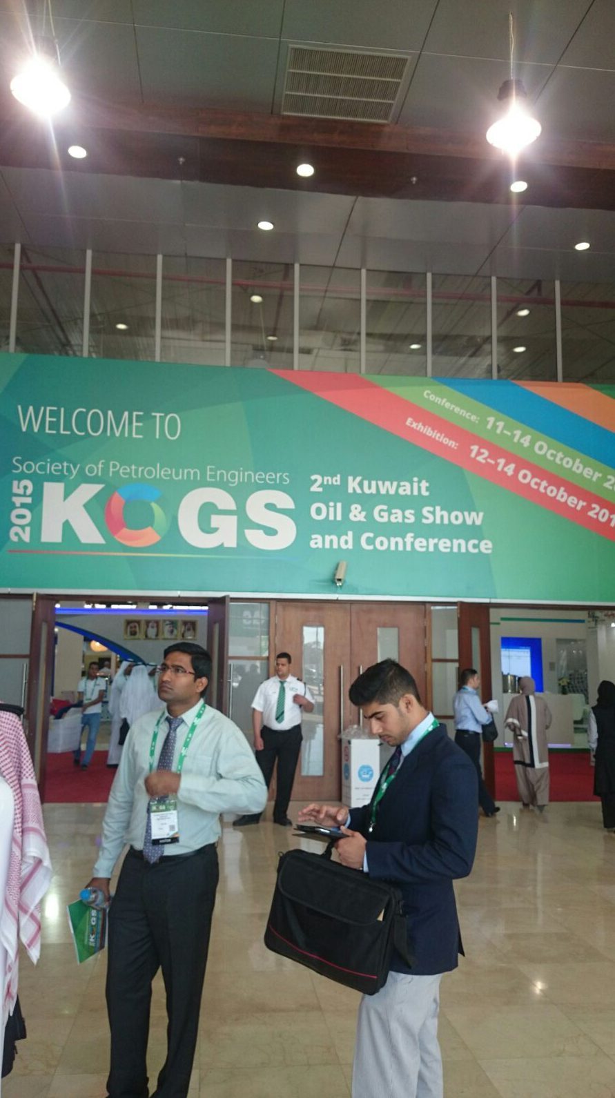'Welcome to KOGS 2015 – 2nd Kuwait Oil & Gas Show and Conference' entrance banner