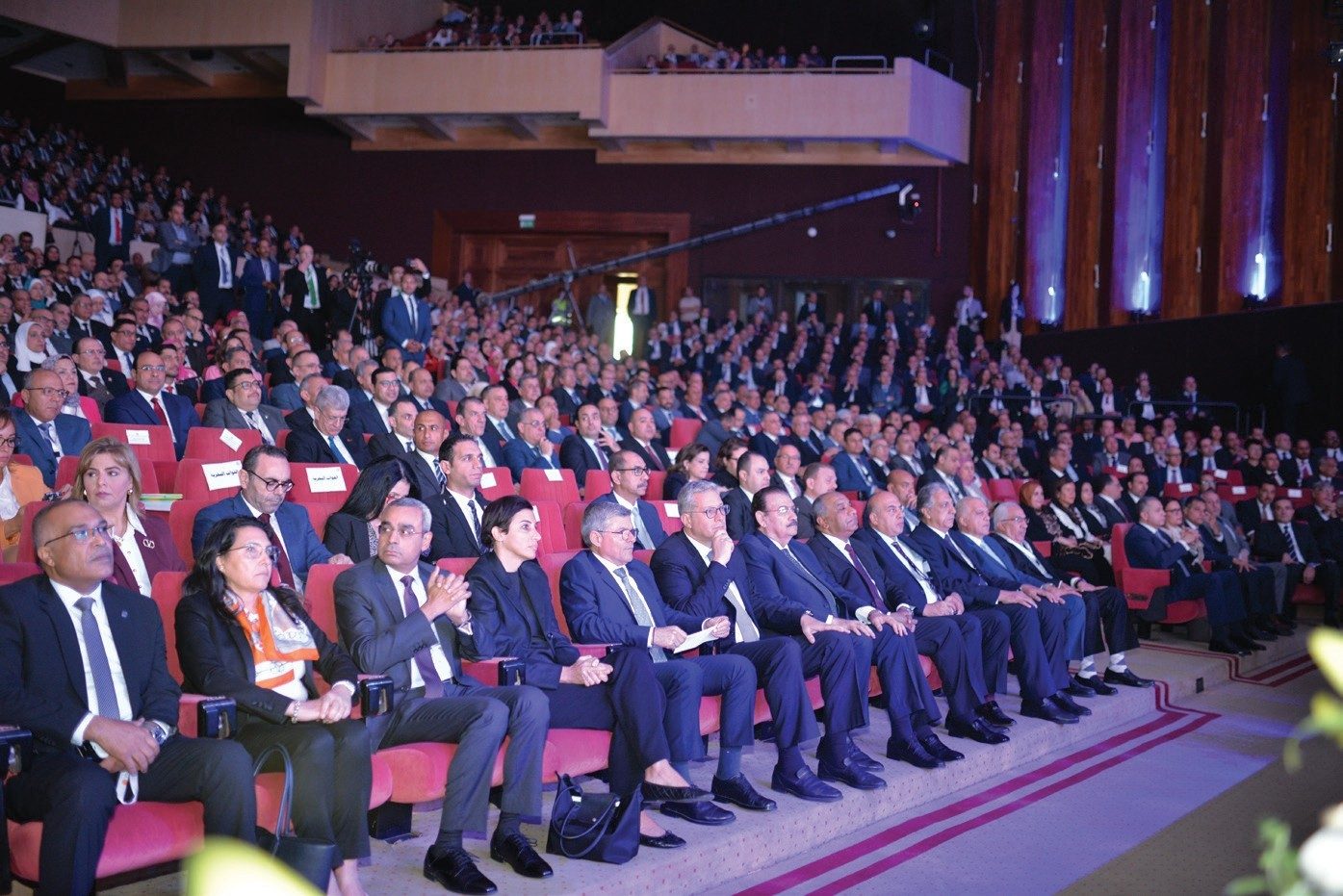 Ministers, officials and delegates in the main auditorium