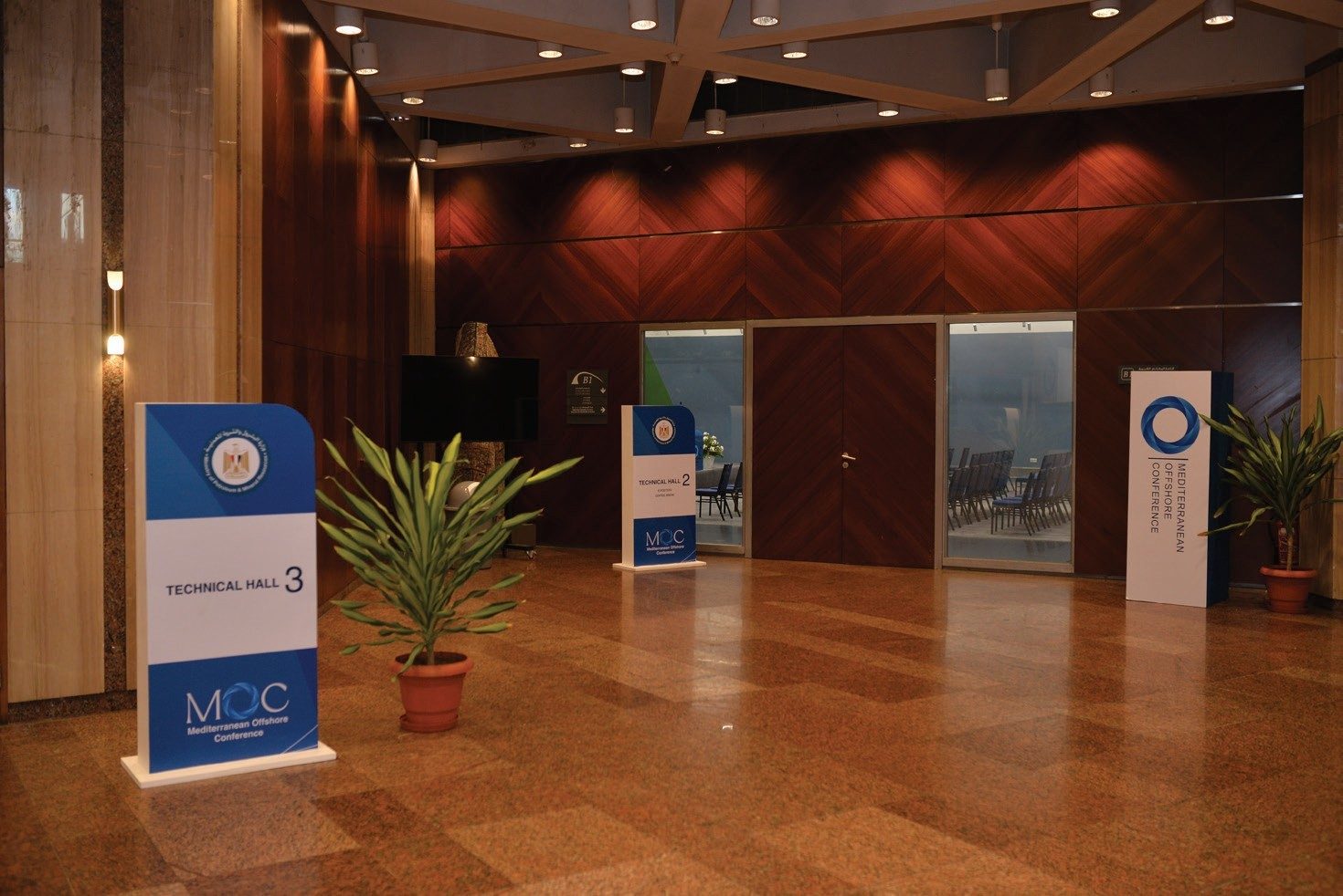 Technical Hall 3 entrance with MOC signage